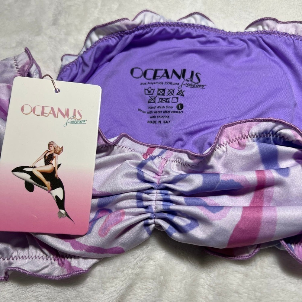 Purple and Pink Ruffle Bikini Set - Picture 2 of 9